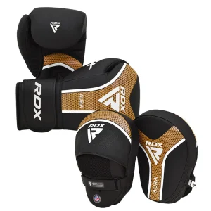 Luvas de boxe RDX T17 Aura Plus com conjunto de almofadas