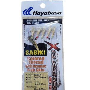 HAYABUSA SABIKI FLASHER GOLD SHORT HOOKS – EX034-6