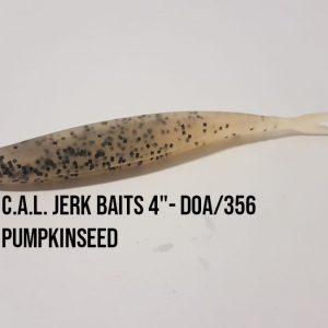 C.A.L. Jerk Baits 4″- DOA/356 Pumpkinseed.