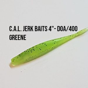C.A.L. Jerk Baits 4″- DOA/400 Greene.