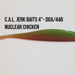 C.A.L. Jerk Baits 4″- DOA/448 Nuclear Chicken