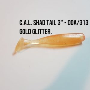 C.A.L. Shad Tail 3″ – DOA/313 Gold Glitter.