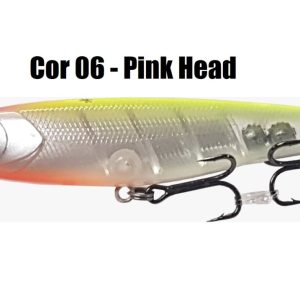 Isca Artificial Clyde 107 – Superfície Stick/Zara – 10,7cm/17,5gr – Lizard Fishing – Cor 06 Pink Head