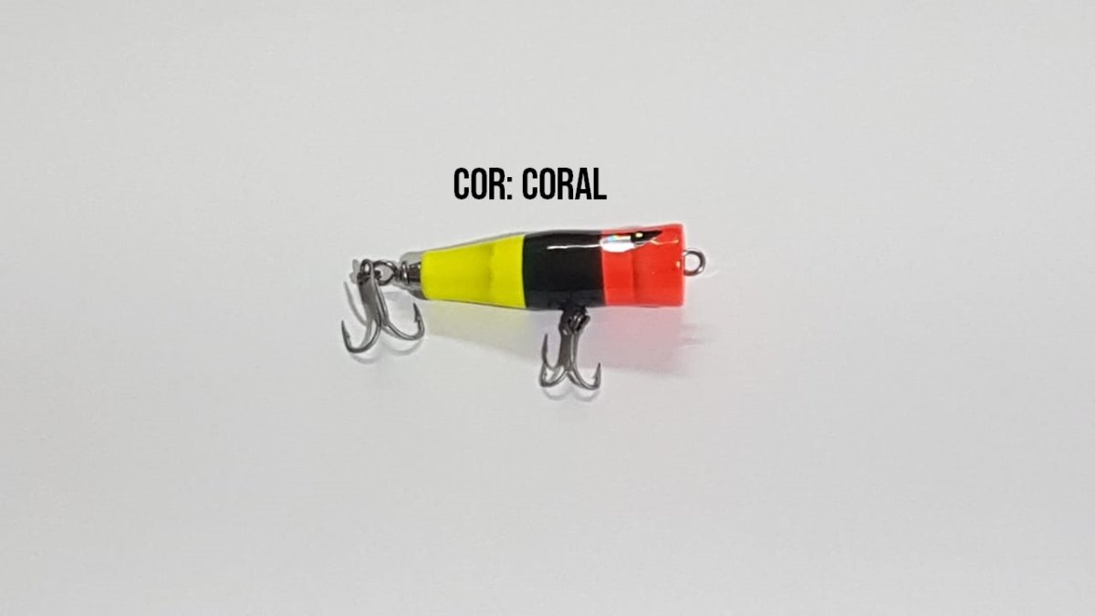 Isca Artificial Popper Poopó – 5,5 cm/7 gr – Dojô – Cor (Coral) - Image 2