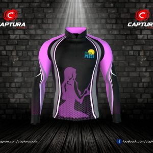 Camiseta Espaço Pesca – Modelo 3 (Preta e Rosa) – Feminina – Tamanho P – Sem nome nas Costas