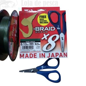 DAIWA J-BRAID GRAND X8 DARK GREEN 270MT + TESSOURA