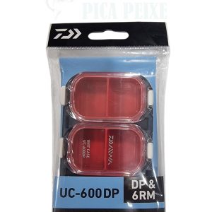 Daiwa Caixa à prova d’água selada 6 ambientes rasa 11×6,5×1,3cm vermelho fumê