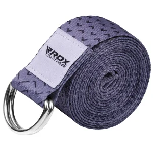 RDX F11 Correia De Yoga De Algodão Não Deslizante Com Fivela De Aço À Prova De Ferrugem D-Ring