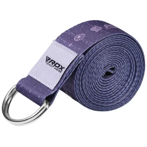 RDX F19 Correia De Yoga De Algodão Não Deslizante Com Fivela De Aço À Prova De Ferrugem D-Ring