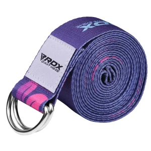 RDX F6 Correia De Yoga De Algodão Não Deslizante Com Fivela De Aço À Prova De Ferrugem D-Ring