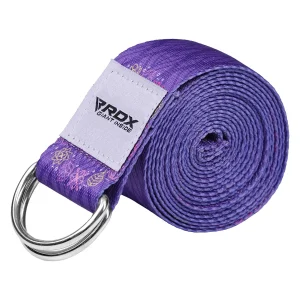 RDX F7 Correia De Yoga De Algodão Não Deslizante Com Fivela De Aço À Prova De Ferrugem D-Ring