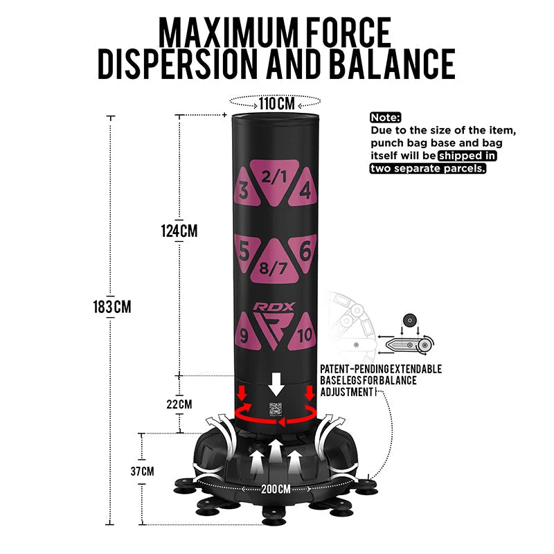 RDX KT Ronin 6ft C Saco de Punção Rosa com Almofadas - Image 5